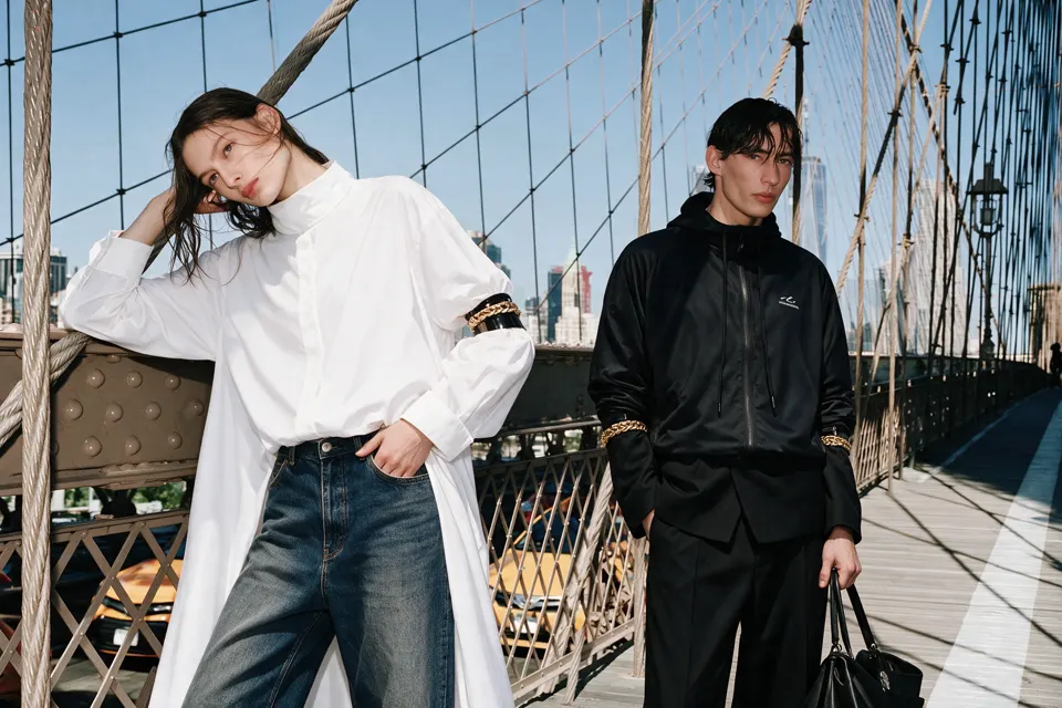 Balenciaga-inspired fashion campaign image, view 01