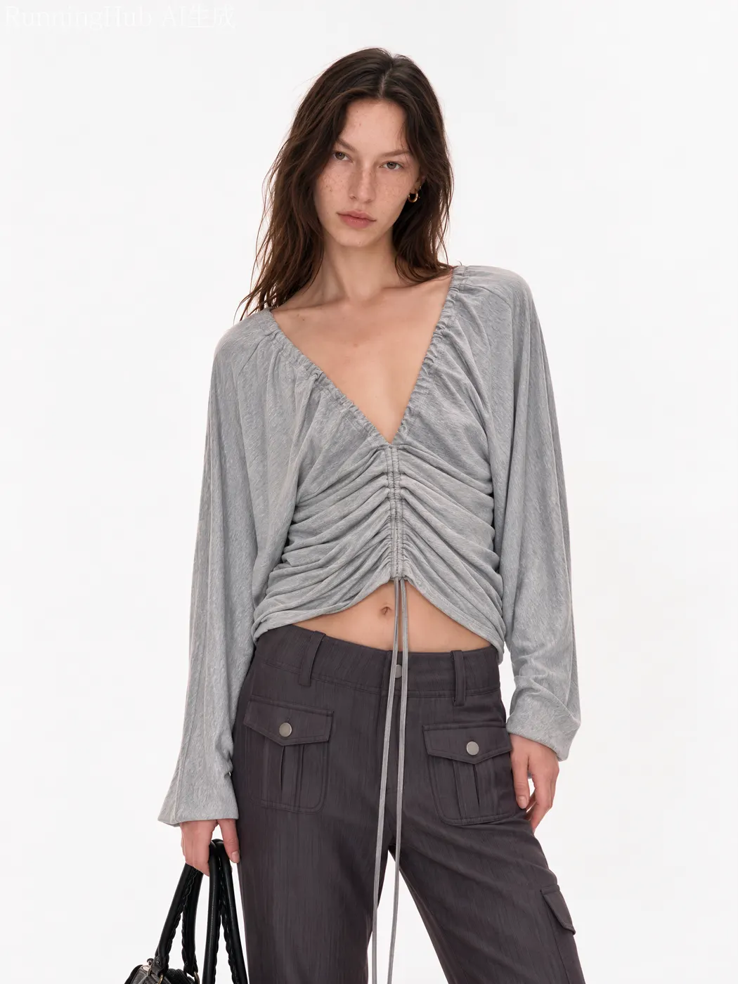 Half-body fashion e-commerce model image, view 12