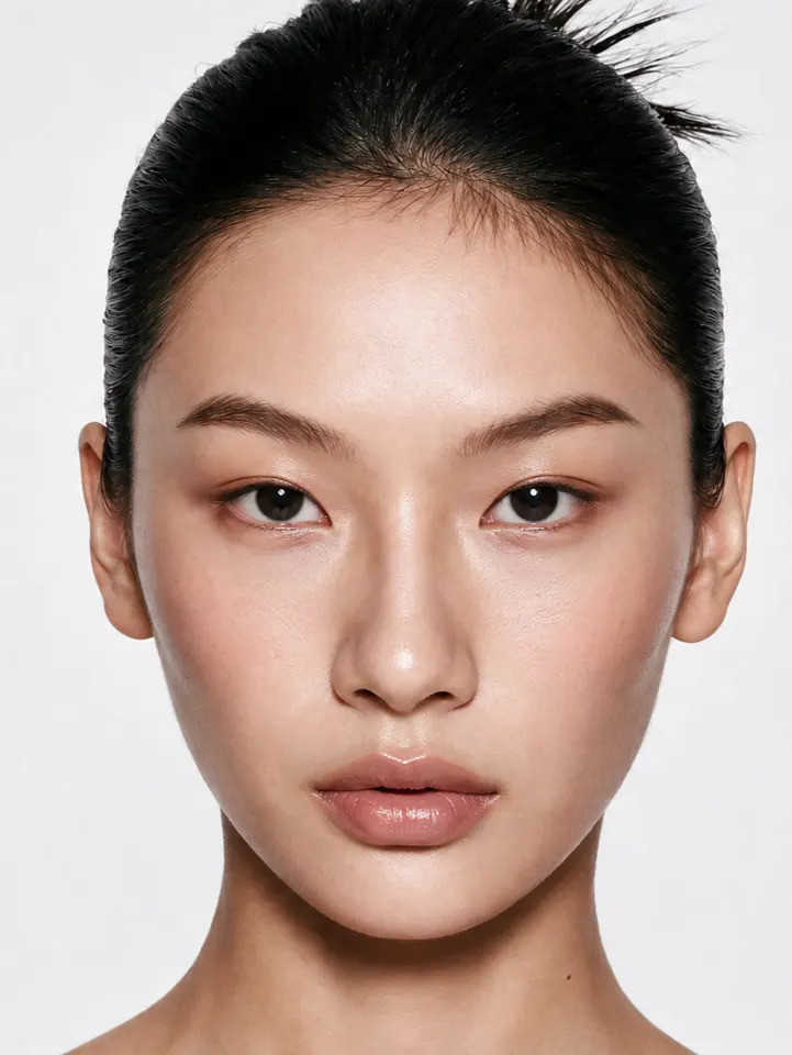 Fashion model face development portrait, view 07
