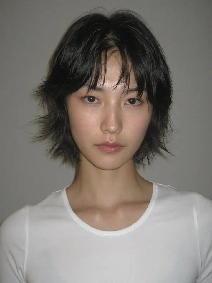 Fashion model face development portrait, view 29
