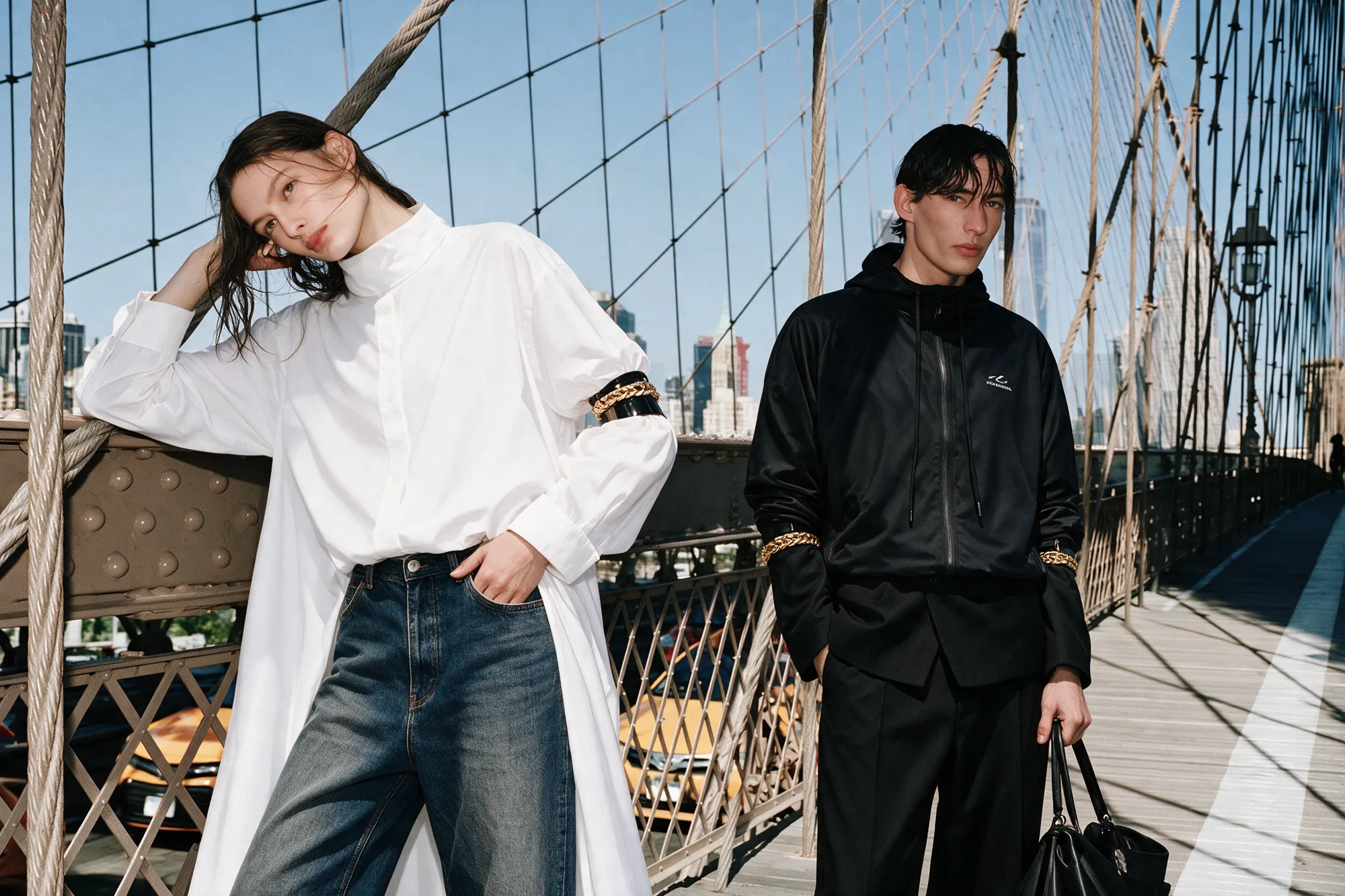 Balenciaga-inspired fashion campaign image, view 01