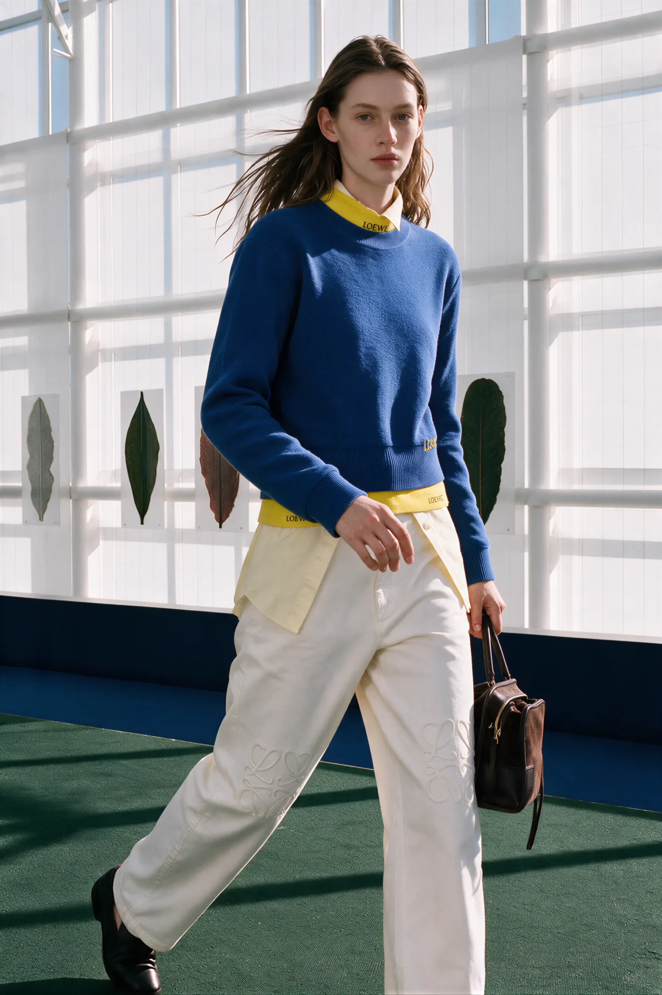 Fashion campaign photographed in a future ecology greenhouse, view 08