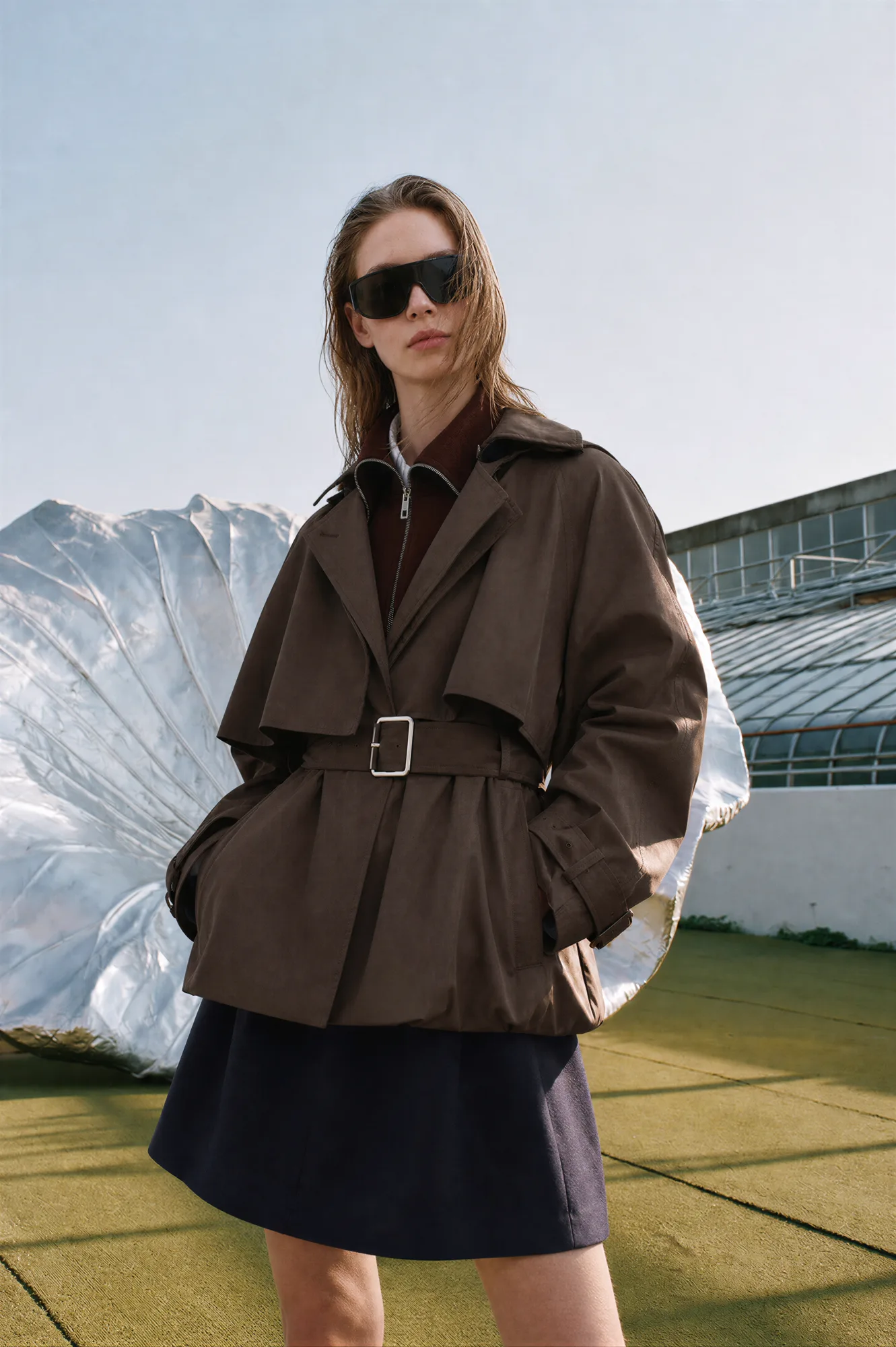 Fashion campaign photographed in a future ecology greenhouse, view 10