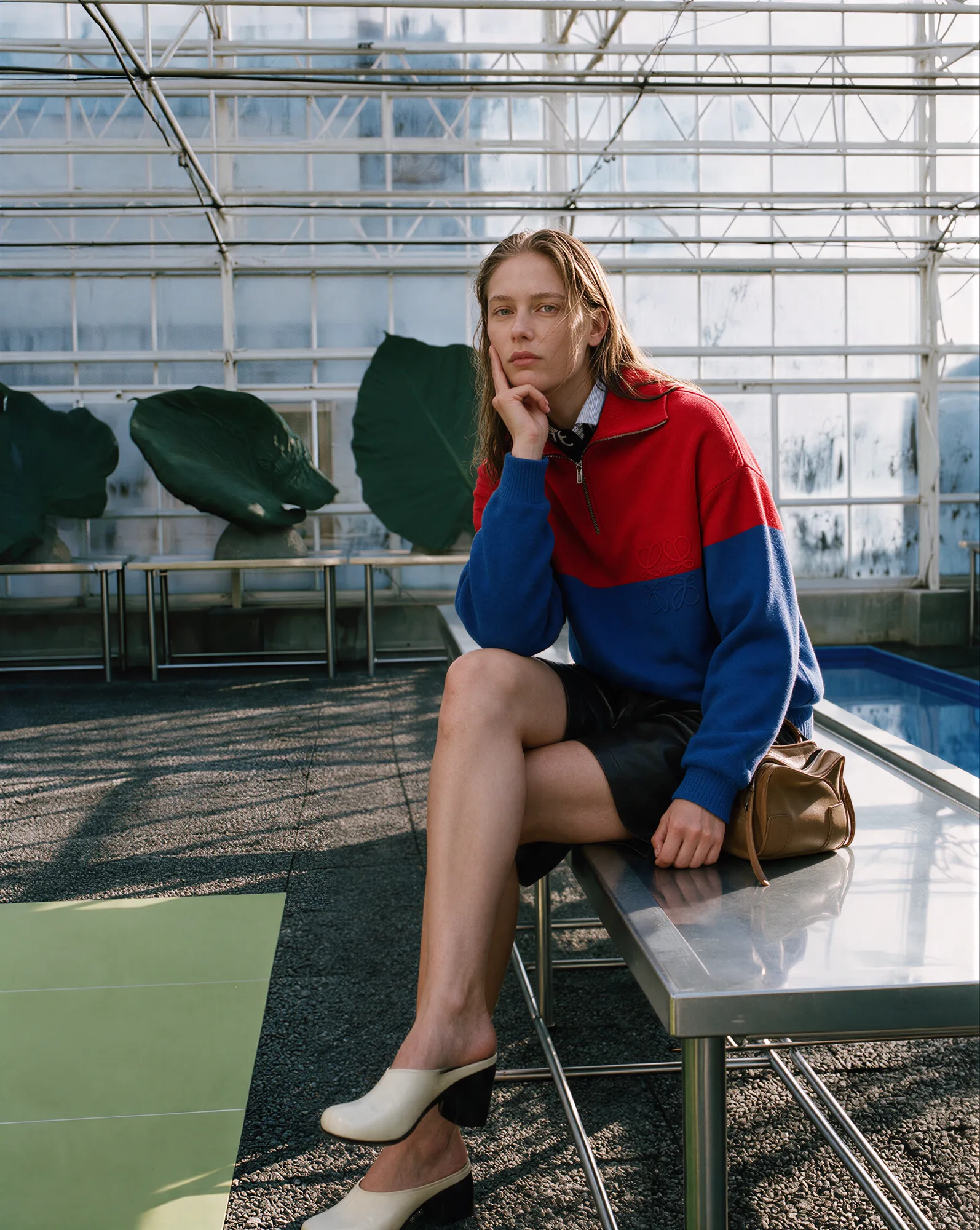 Fashion campaign photographed in a future ecology greenhouse, view 11