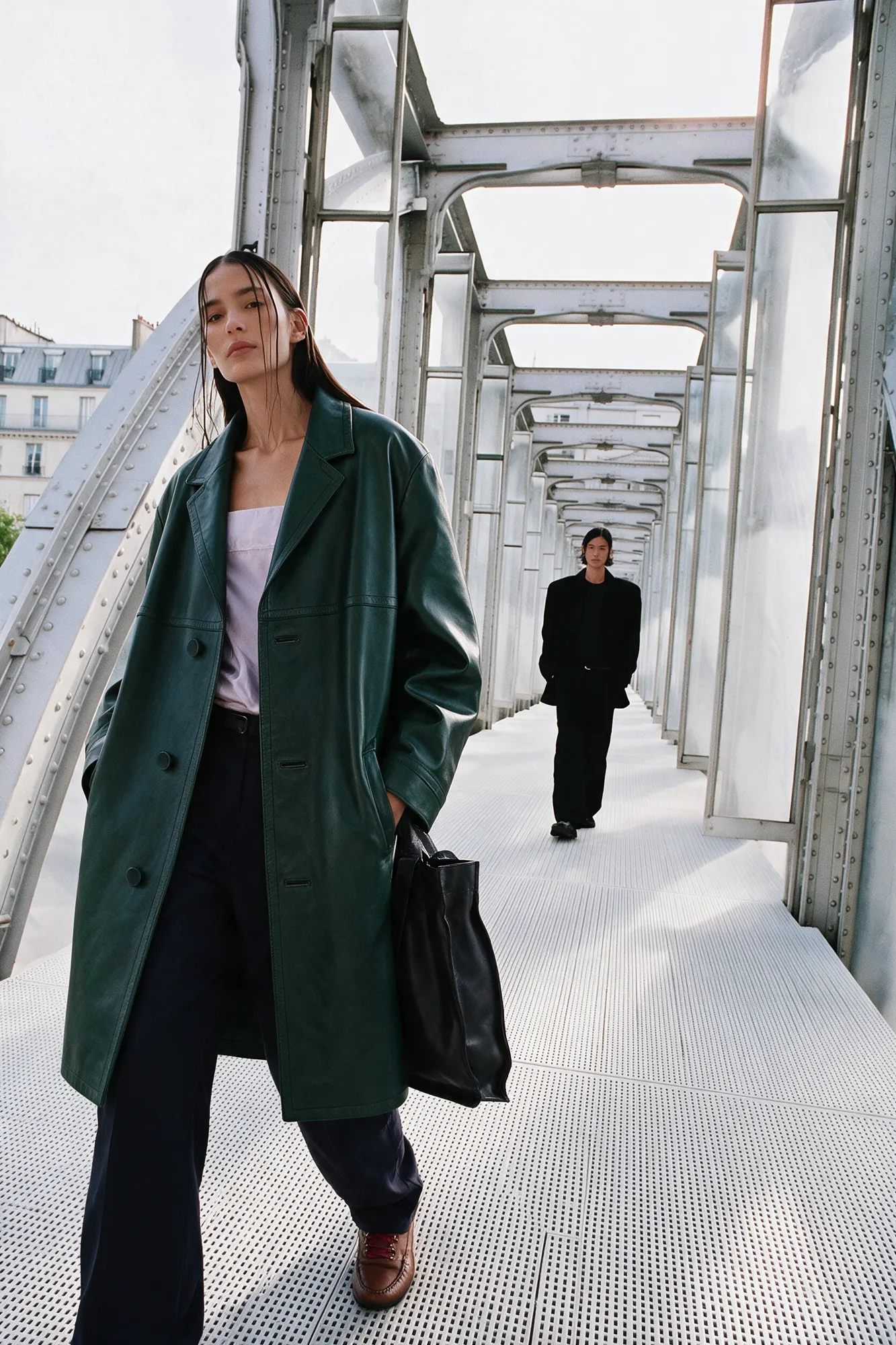 Prada-inspired fashion campaign in an architectural setting, view 09