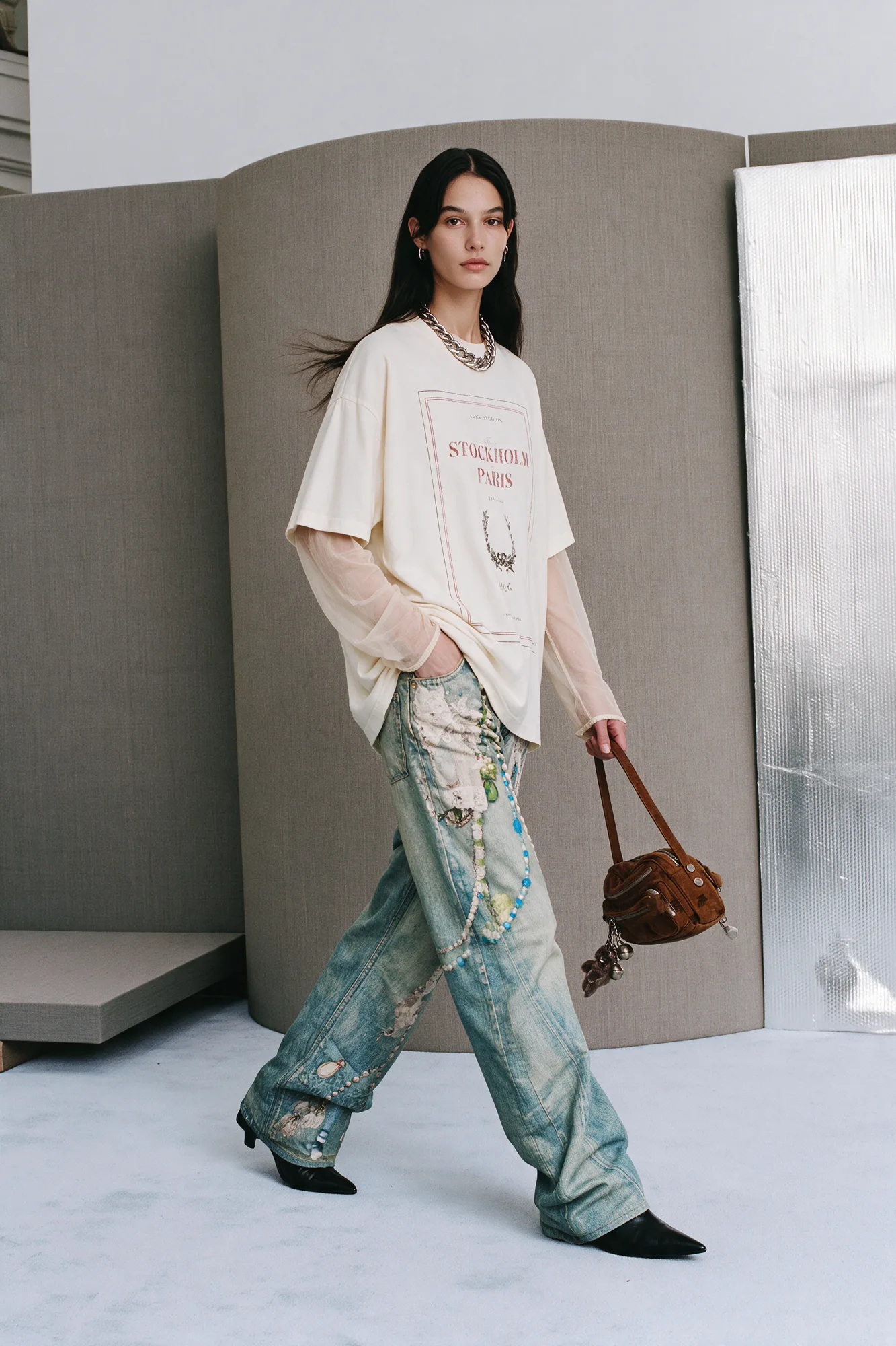 ACNE-inspired fashion lookbook image, view 06