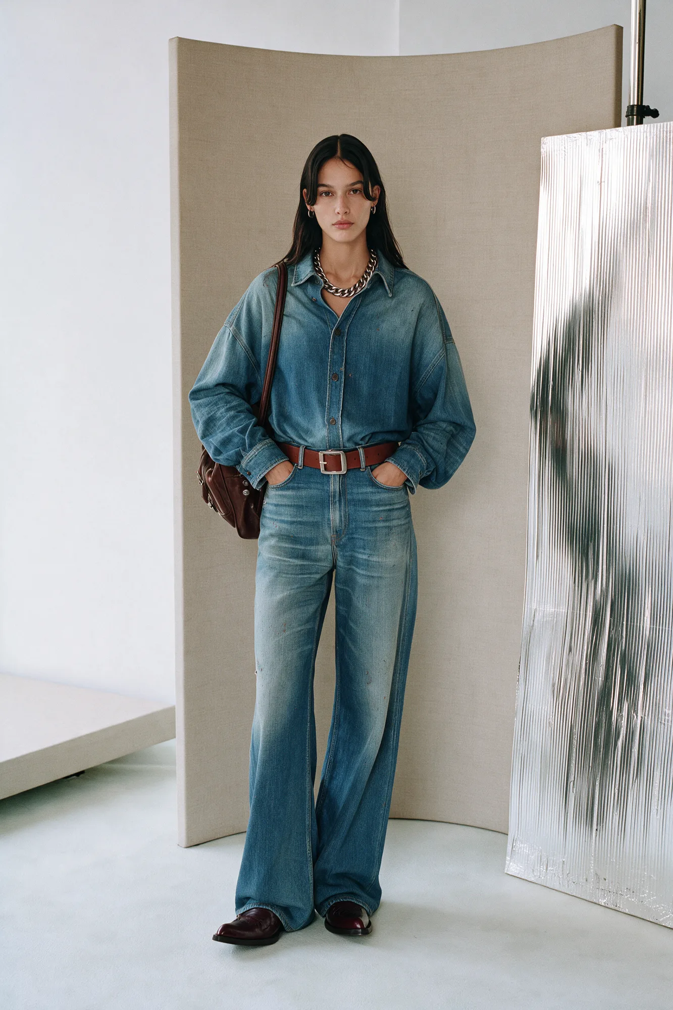 ACNE-inspired fashion lookbook image, view 08