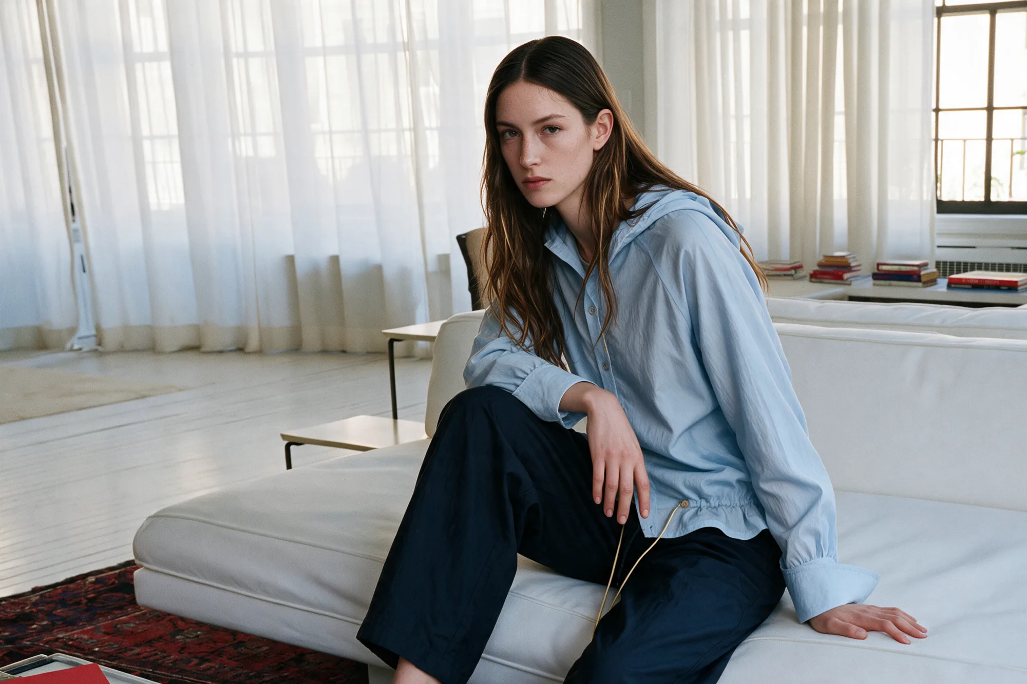 Blue fashion lookbook image, view 02