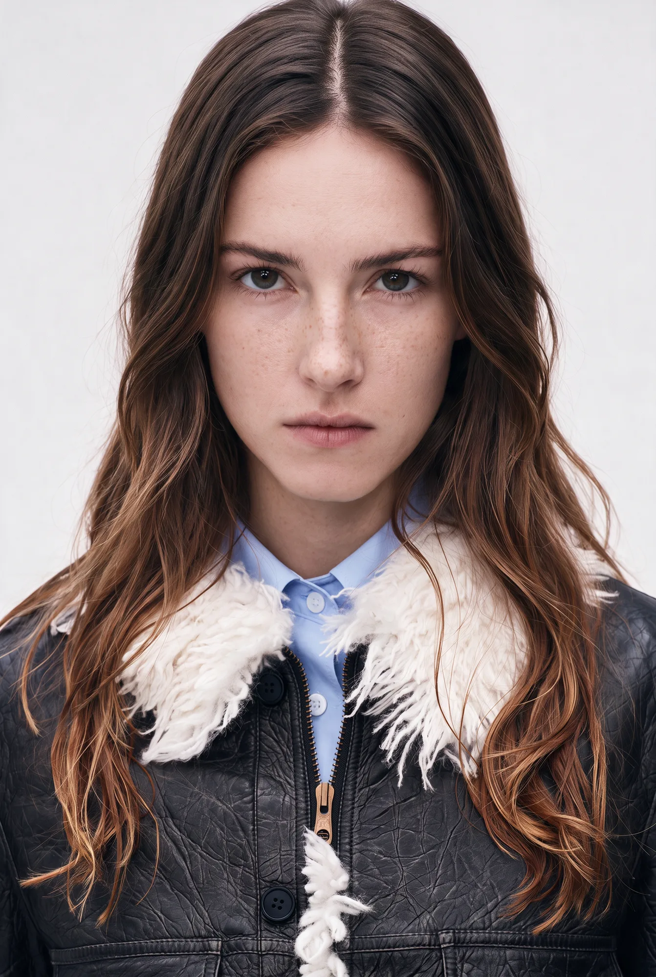 Fashion model face development portrait, view 04