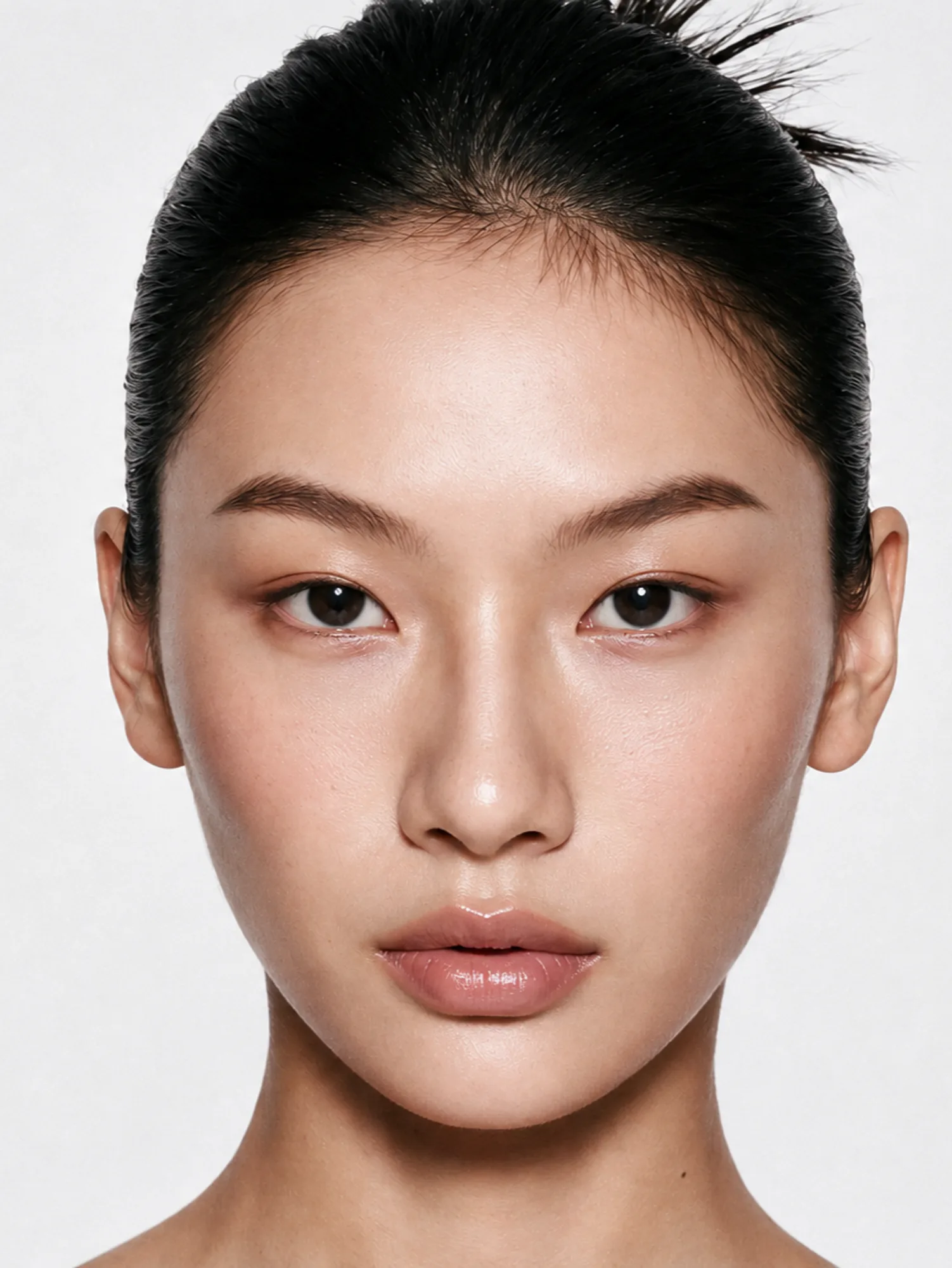 Fashion model face development portrait, view 07